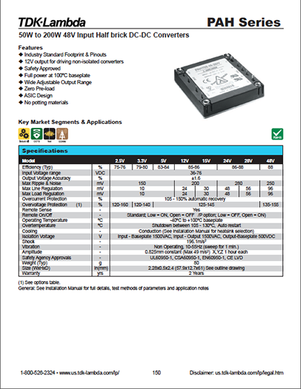 DC-DC sample product page
